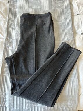 Dex Charcoal Gray Ponte Knit Slim Pants
